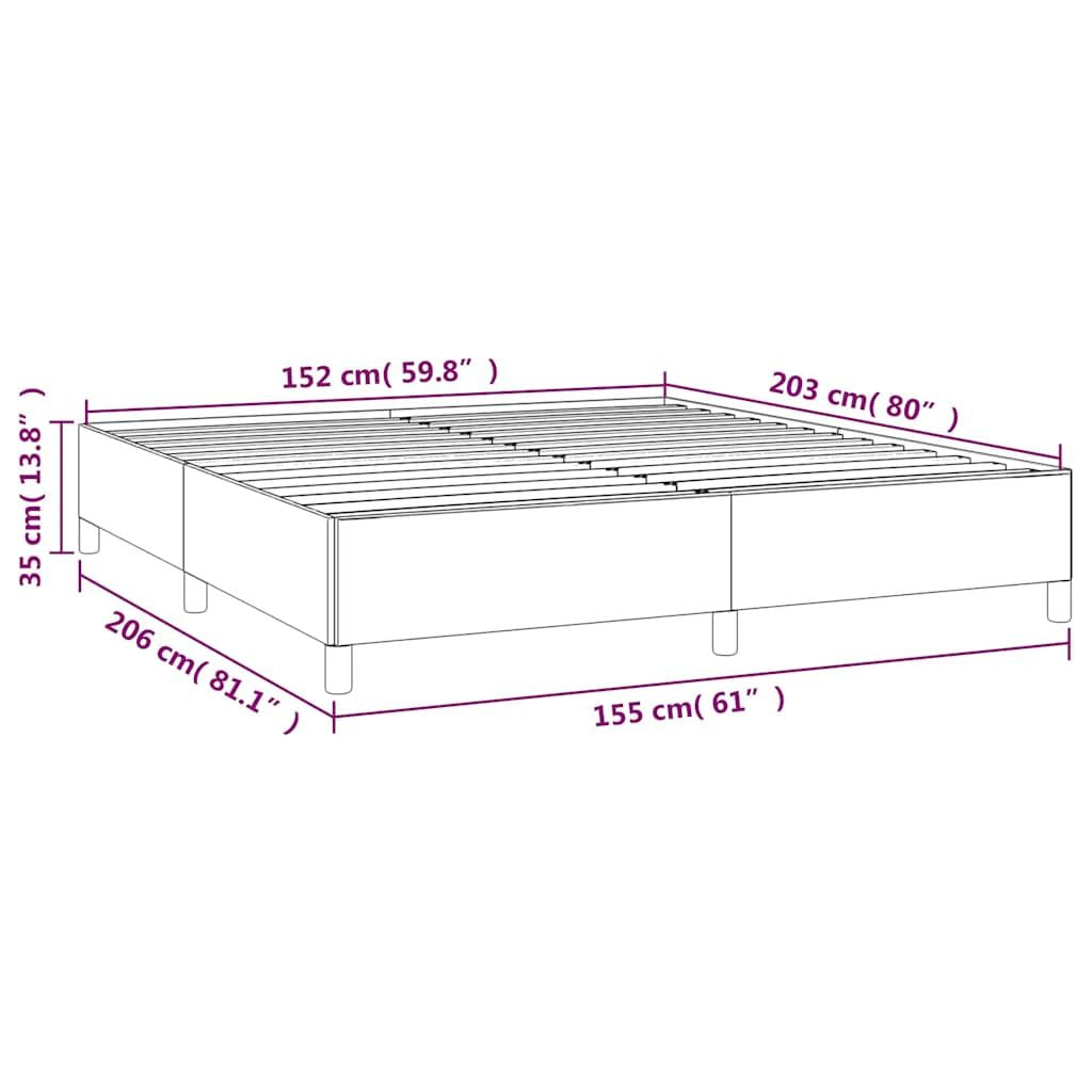 Bed Frame without Mattress White 59.8"x79.9" Queen Faux Leather image 10