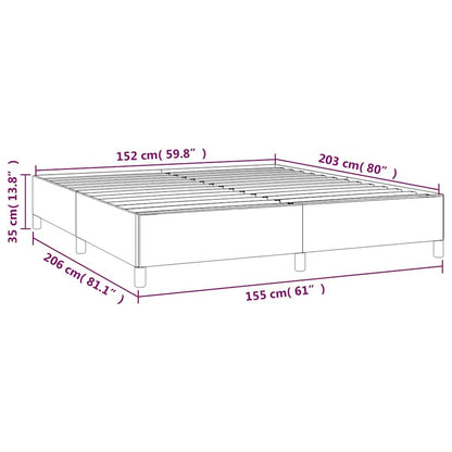 Bed Frame without Mattress White 59.8"x79.9" Queen Faux Leather image 10