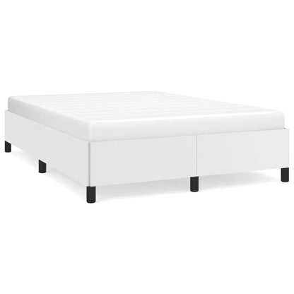 Bed Frame without Mattress White 59.8"x79.9" Queen Faux Leather image 2
