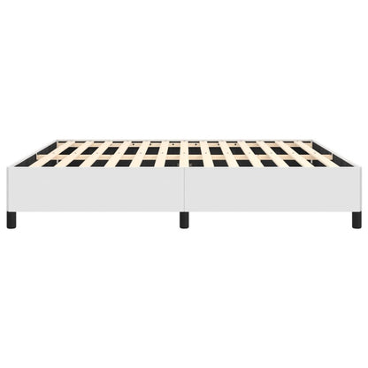 Bed Frame without Mattress White 59.8"x79.9" Queen Faux Leather image 6