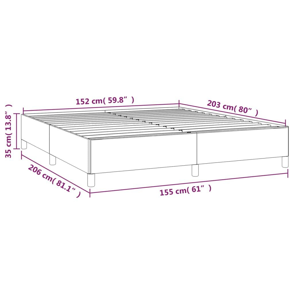 Bed Frame without Mattress White 59.8"x79.9" Queen Faux Leather image 9
