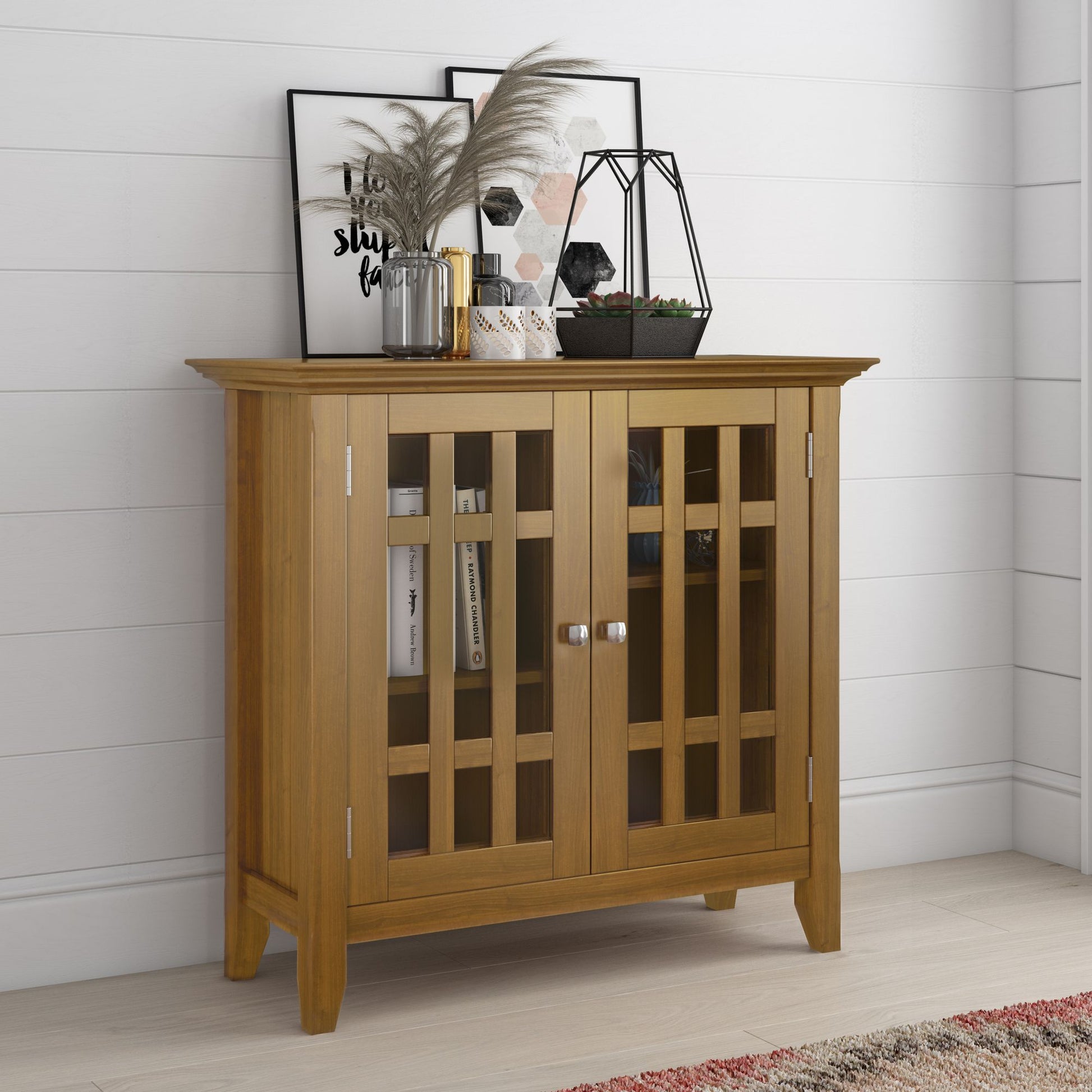 Bedford - Low Storage Media Cabinet - Light Golden Brown image 1