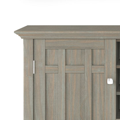Bedford 54 inch Wide Solid Wood Sideboard Buffet and Wine Rack in Distressed Grey image 2