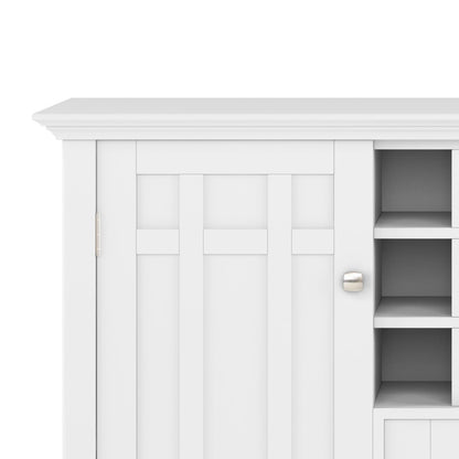 Bedford 54 inch Wide Solid Wood Sideboard Buffet and Wine Rack in White image 2