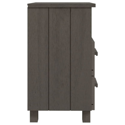 Bedside Cabinet HAMAR Light Gray 15.7"x13.8"x24.4" Solid Wood Pine image 4