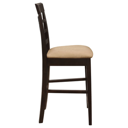 Beige and Cappuccino Upholstered Counter Height Stools (Set of 2) image 6