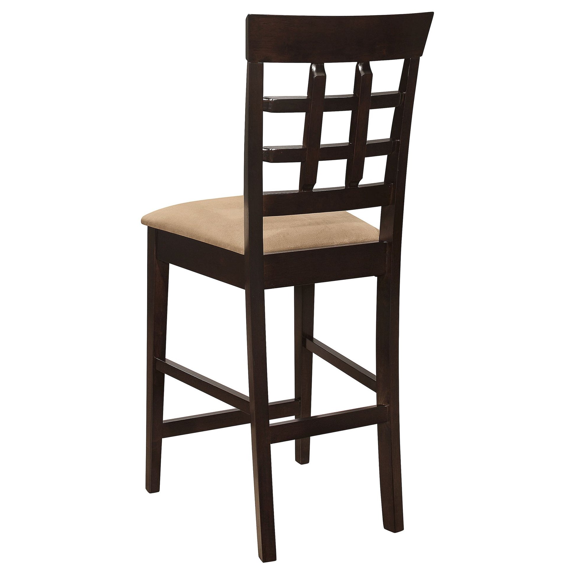 Beige and Cappuccino Upholstered Counter Height Stools (Set of 2) image 9