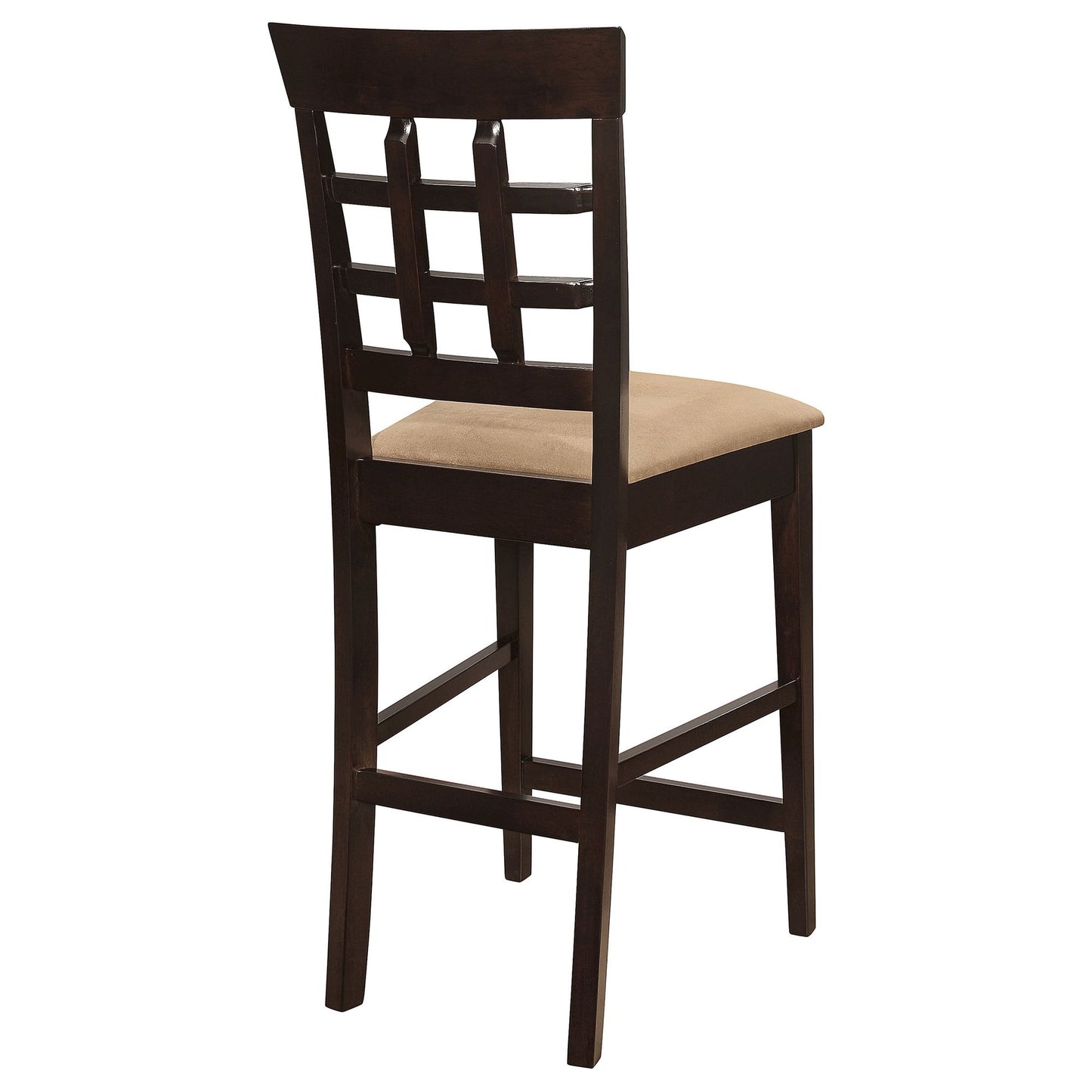 Beige and Cappuccino Upholstered Counter Height Stools (Set of 2) image 8