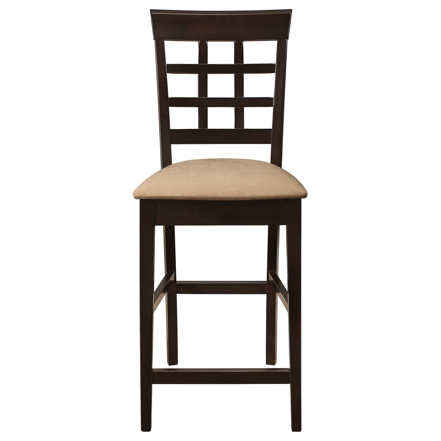 Beige and Cappuccino Upholstered Counter Height Stools (Set of 2) image 5