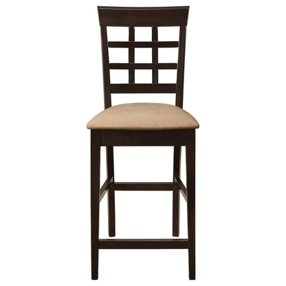 Beige and Cappuccino Upholstered Counter Height Stools (Set of 2) image 5