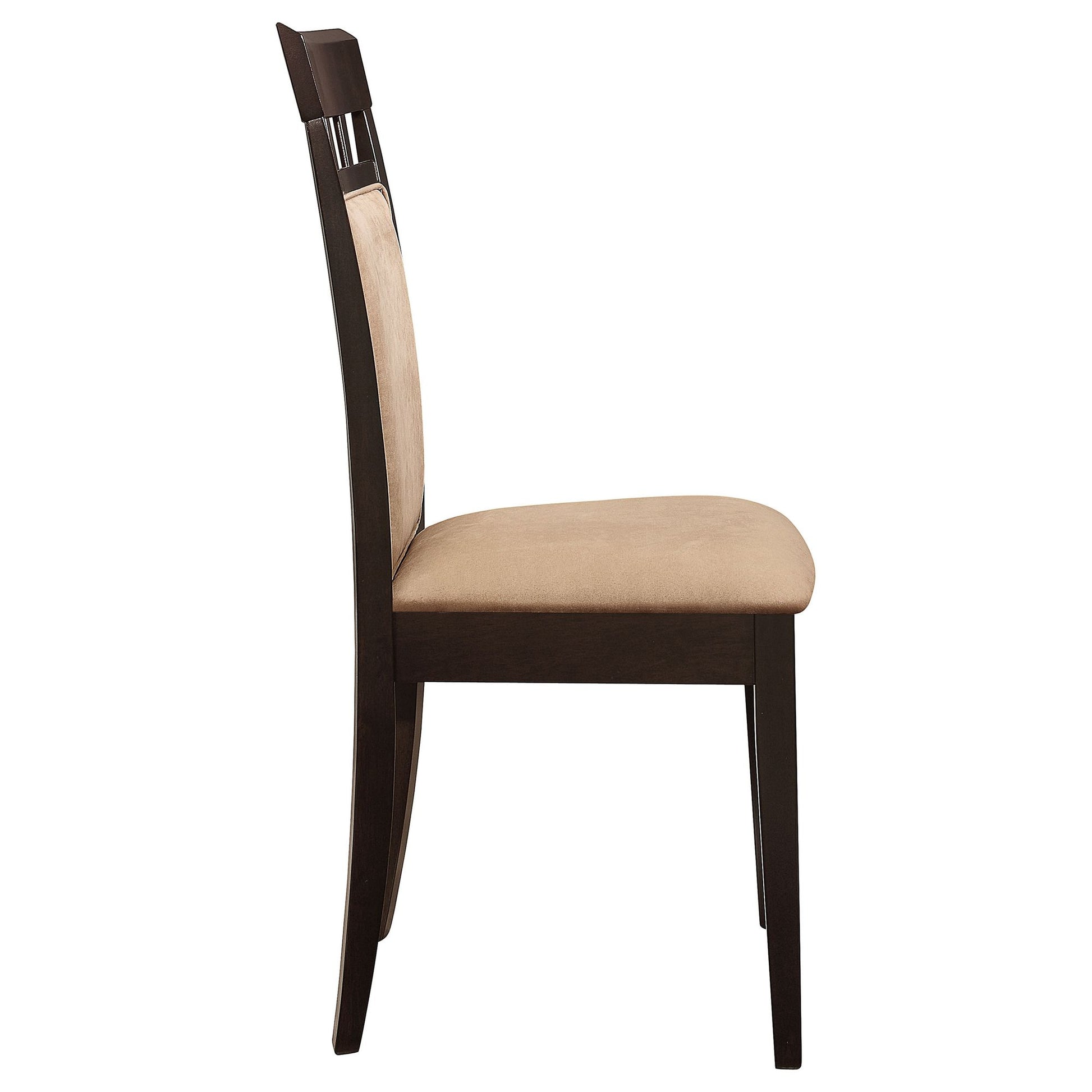 Beige and Cappuccino Upholstered Side Chairs (Set of 2) image 6