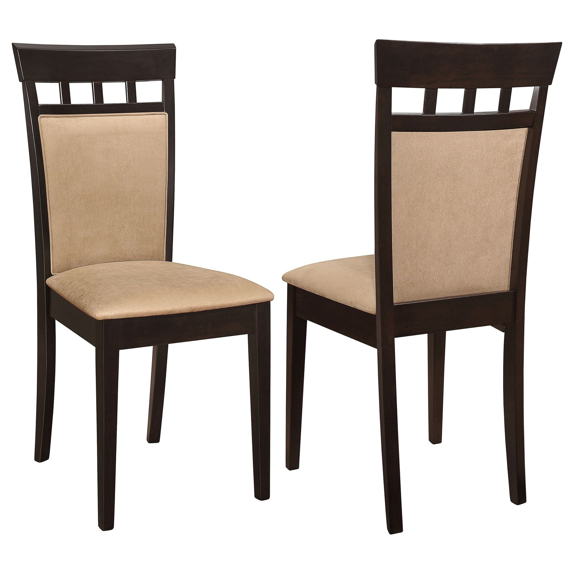 Beige and Cappuccino Upholstered Side Chairs (Set of 2) image 2