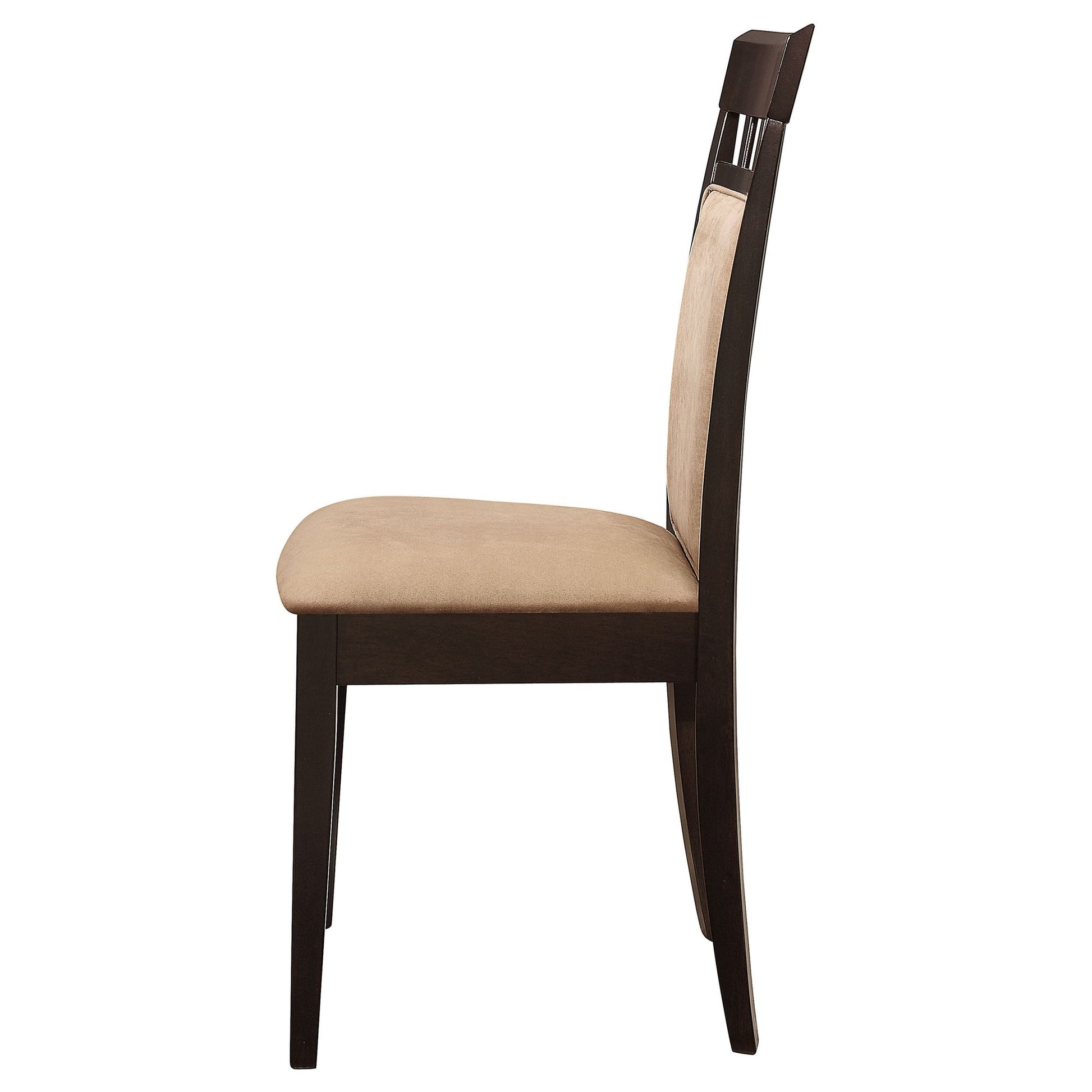 Beige and Cappuccino Upholstered Side Chairs (Set of 2) image 7