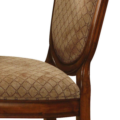 Beige and Cherry Solid Back Counter Height Stools (Set of 2) image 2