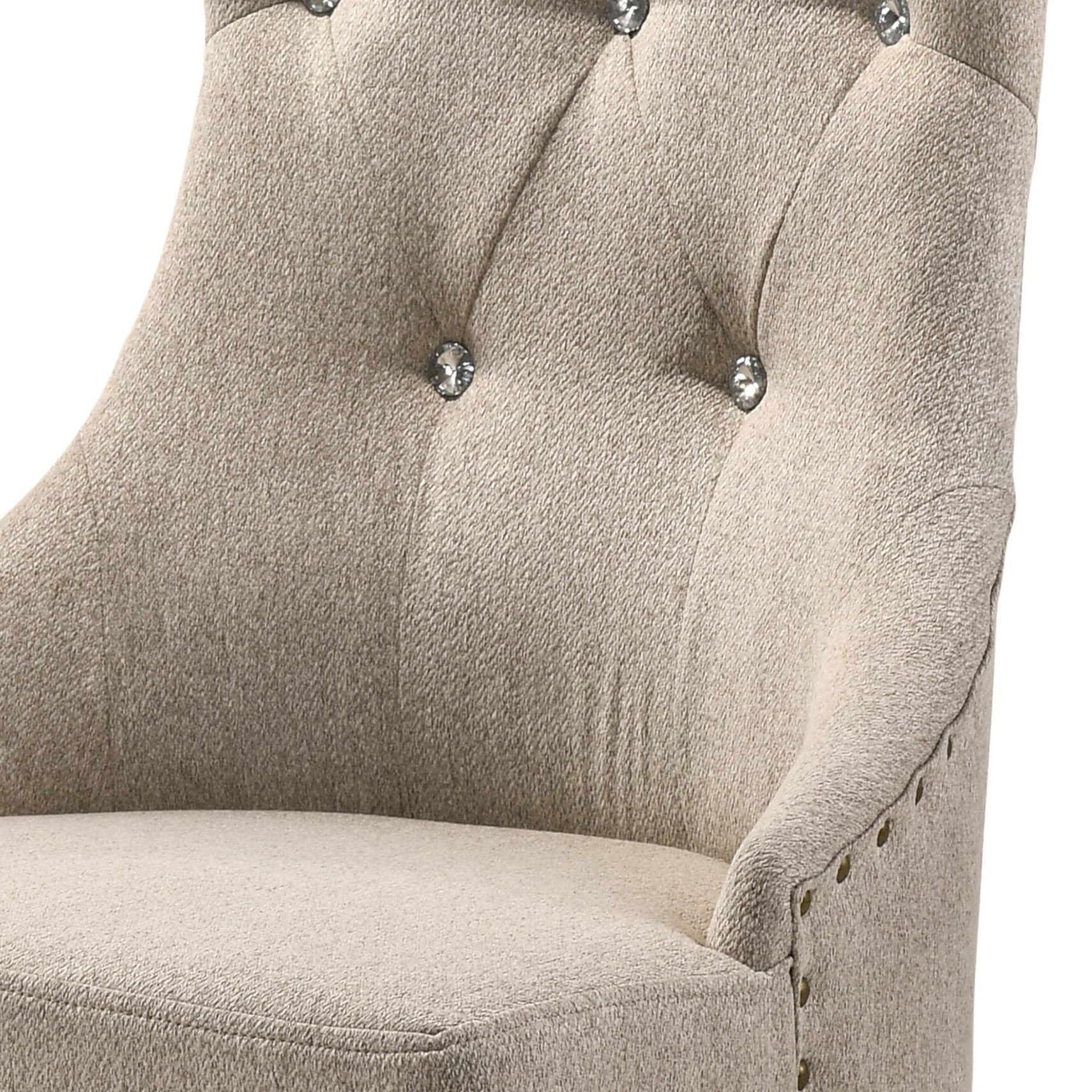Beige and Reclaimed Grey Tufted Back Side Chairs (Set of 2) image 4