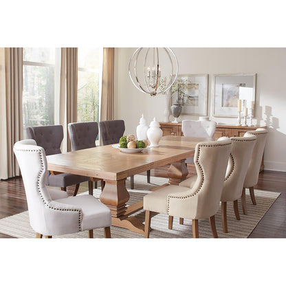 Beige and Rustic Smoke Tufted Dining Chair image 5