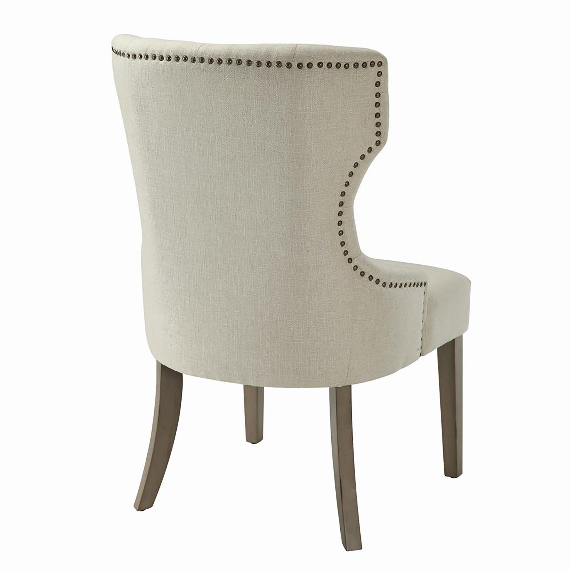 Beige and Rustic Smoke Tufted Dining Chair image 2