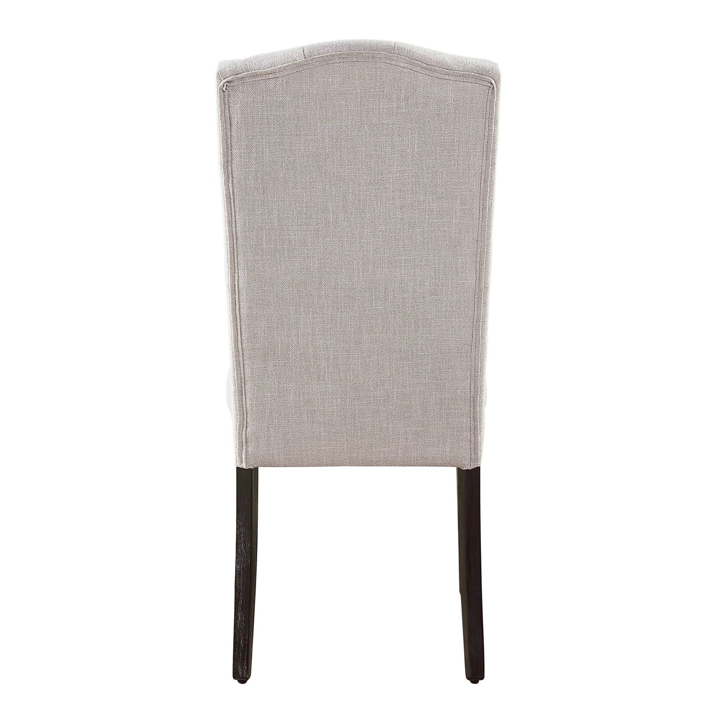 Beige and Weathered Espresso Tufted Back Side Chairs (Set of 2) image 5