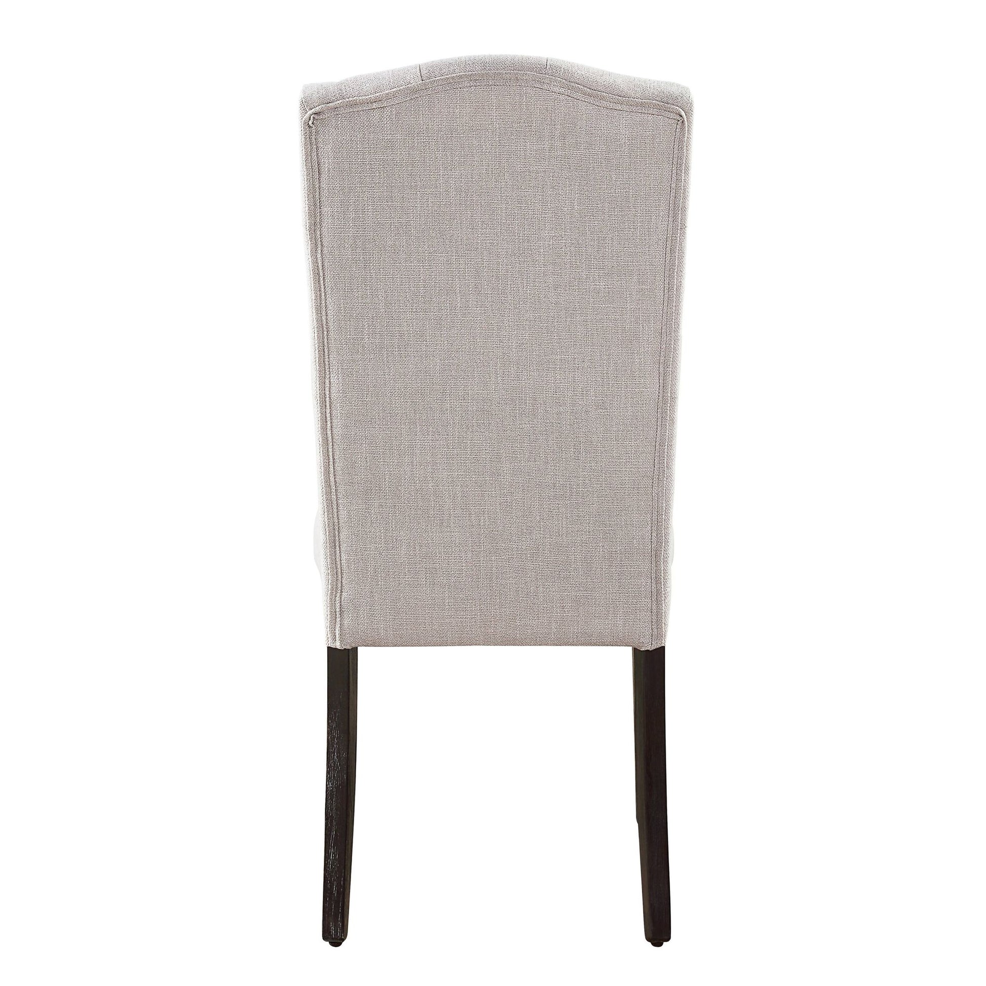 Beige and Weathered Espresso Tufted Back Side Chairs (Set of 2) image 5