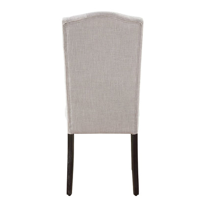Beige and Weathered Espresso Tufted Back Side Chairs (Set of 2) image 5
