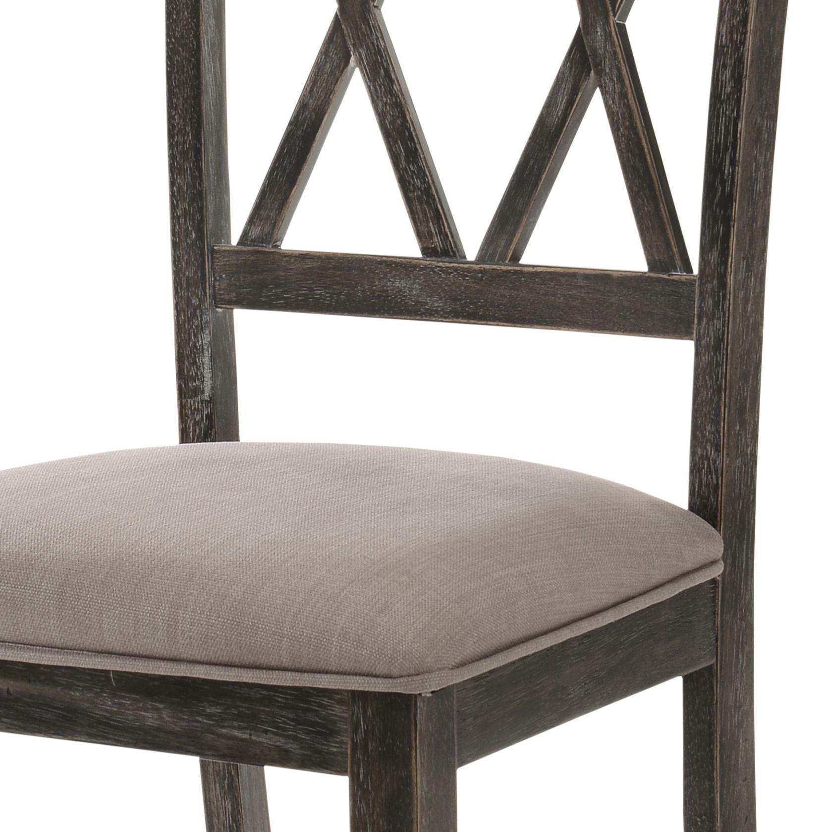 Beige and Weathered Grey Cross Back Side Chairs (Set of 2) image 5