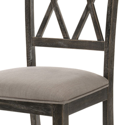Beige and Weathered Grey Cross Back Side Chairs (Set of 2) image 5