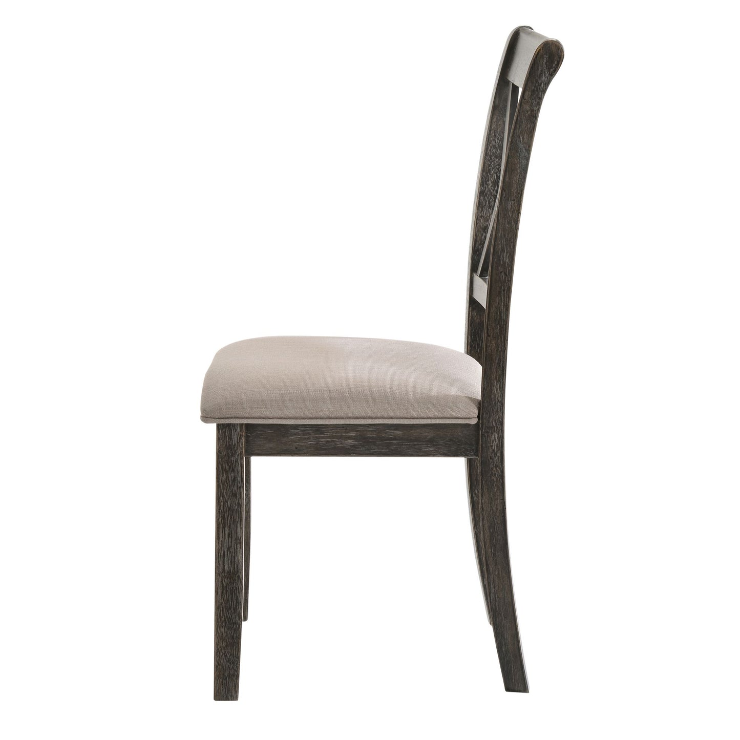 Beige and Weathered Grey Cross Back Side Chairs (Set of 2) image 3
