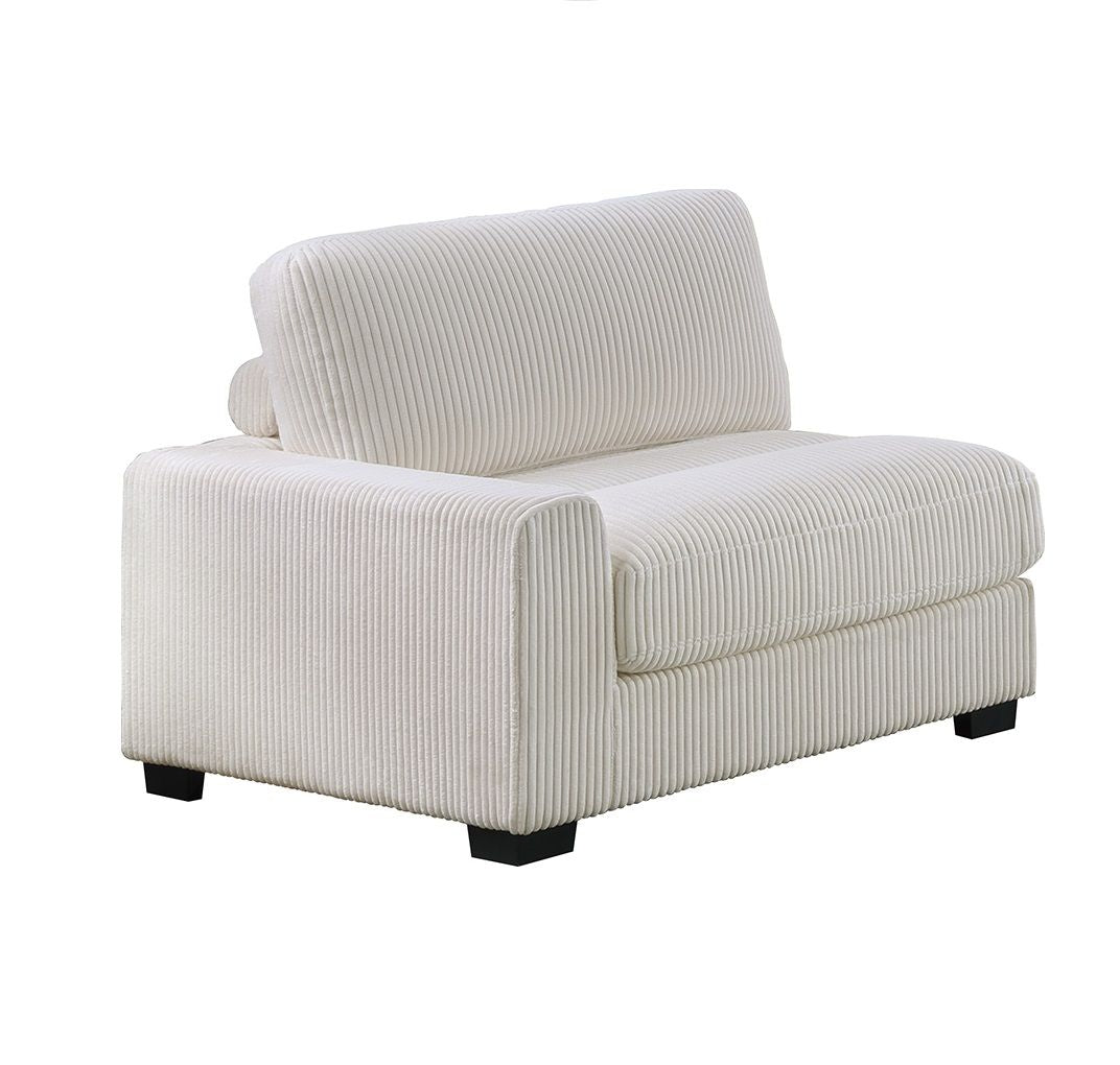 Beige Color 6pc Modular Sectional Set Welt Corduroy Couch LAF Chair, Corner wedge, RAF Chaise, 3x Armless Chairs Living  image 13