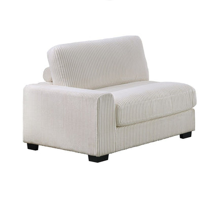 Beige Color 6pc Modular Sectional Set Welt Corduroy Couch LAF Chair, Corner wedge, RAF Chaise, 3x Armless Chairs Living  image 13