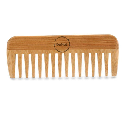 BeNat Premium Eco-Friendly 6-Piece Bamboo Bath Essentials Set - Includes Body Massage Brush, Facial Brush, Detangling Ha image 3