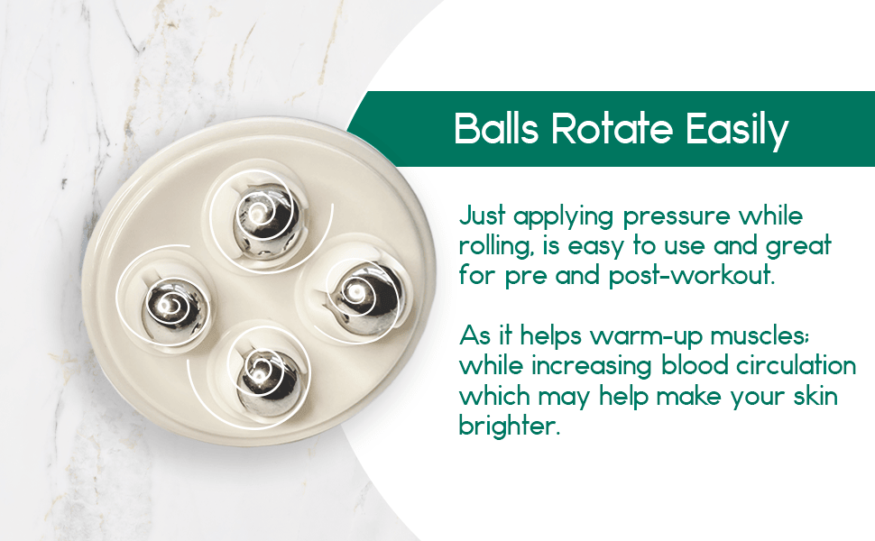 BeNat Rolling Body Massager - Ergonomic Stainless Steel Roller & Deep Tissue Cellulite Massage Tool for Muscle Relief, T image 5