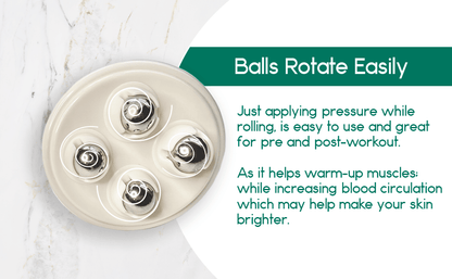 BeNat Rolling Body Massager - Ergonomic Stainless Steel Roller & Deep Tissue Cellulite Massage Tool for Muscle Relief, T image 5