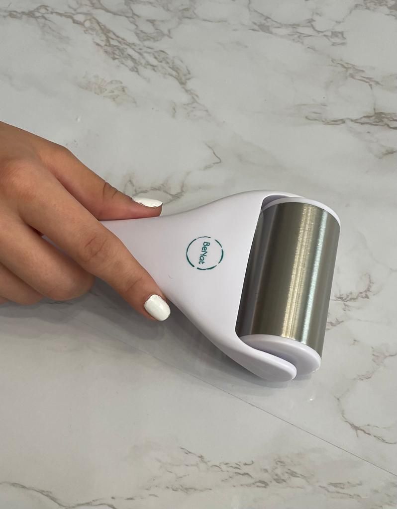 BeNat Skincare Accessories Bundle (6 Pcs) - Premium Ice Roller for Face & Eye, Body Massager, Jade Facial Roller, Raw Si image 3