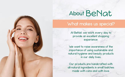 BeNat Skincare Accessories Bundle (6 Pcs) - Premium Ice Roller for Face & Eye, Body Massager, Jade Facial Roller, Raw Si image 8