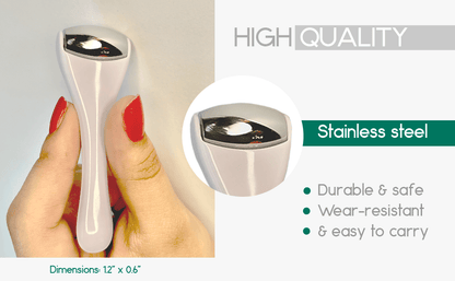 BeNat Stainless Steel Eye & Face Ice Roller Massager - Cooling Facial Massage Tool for De-Puffing, Lifting & Dark Circle image 3
