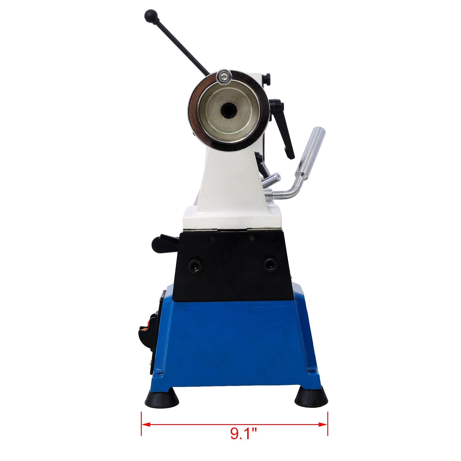Benchtop Wood Lathe 10" x 18" Wood Lathe Machine 5 Variable Speeds 500/750/1150/1800/3200RPM Mini Wood Turning Lathe for image 10