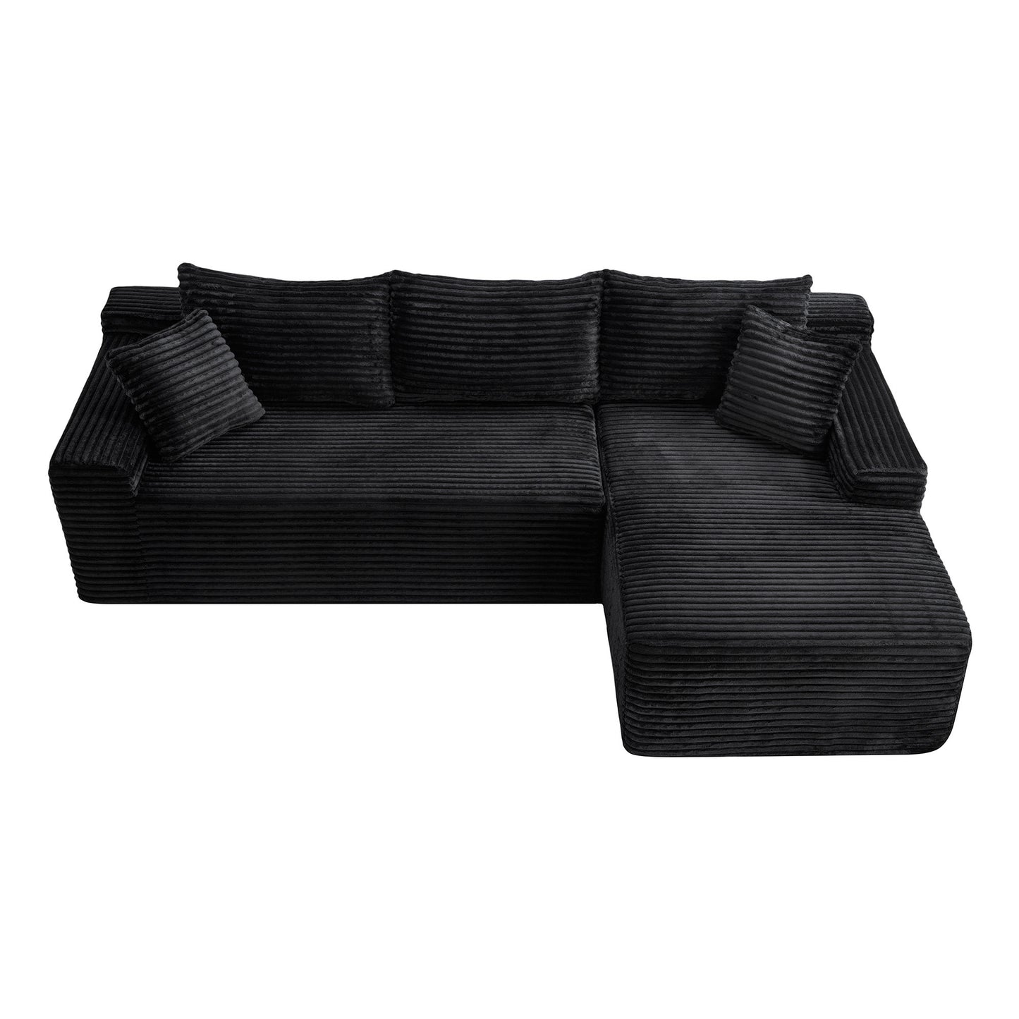 106.3" Cloud Modular Sectional Sofa Couch with L-Shape Chaise,Modern Minimalist Upholstered Couches for Living Room Bedroom,Deep Seat Corner Couch,No Assembly Required image 6