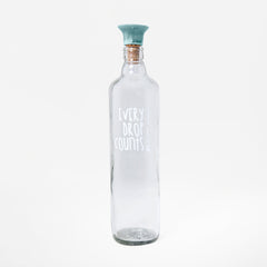 Drop Glass Water Bottle with Ceramic Stopper-750 ML