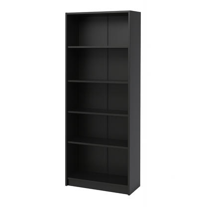 5-Tier Bookshelves Storage Cabinet Black image 8