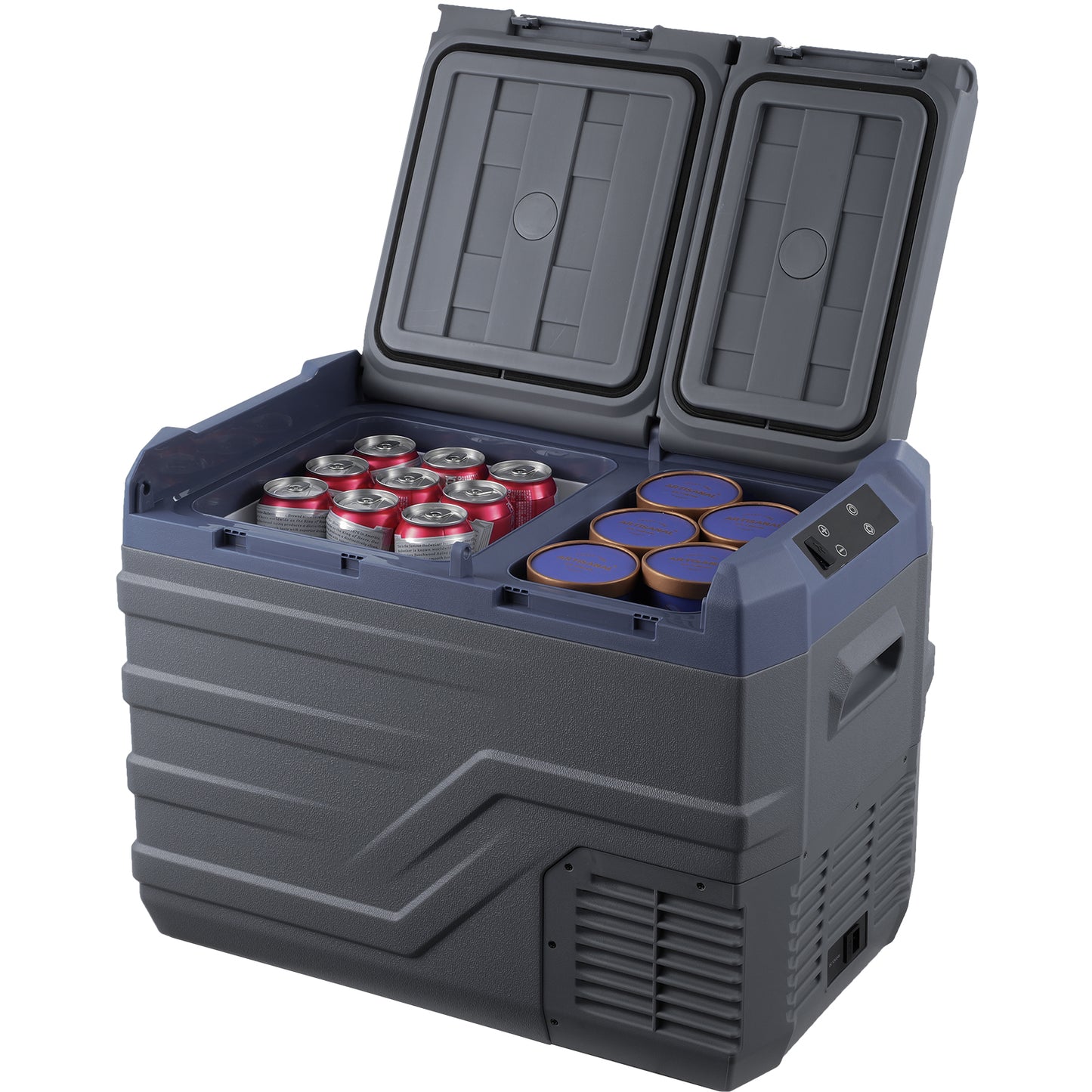 Car Refrigerator, 12 Volt Car Refrigerator Fridge, 32 L Dual Zone Portable Freezer, -4℉-68℉ Adjustable Range, 12/24V DC and 100-240V AC Compressor Cooler for Outdoor, Camping, RV image 4