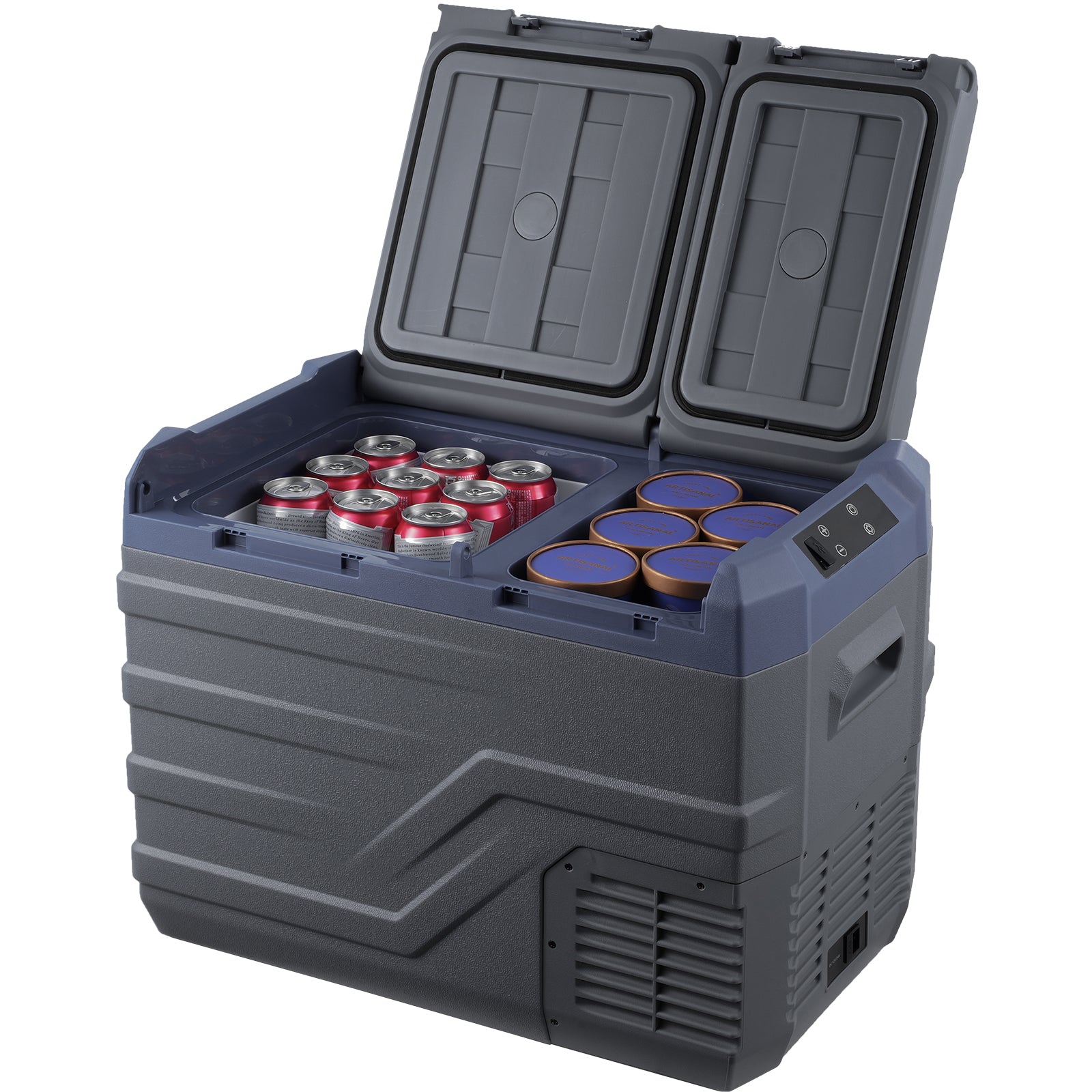 Car Refrigerator, 12 Volt Car Refrigerator Fridge, 32 L Dual Zone Portable Freezer, -4℉-68℉ Adjustable Range, 12/24V DC and 100-240V AC Compressor Cooler for Outdoor, Camping, RV image 4