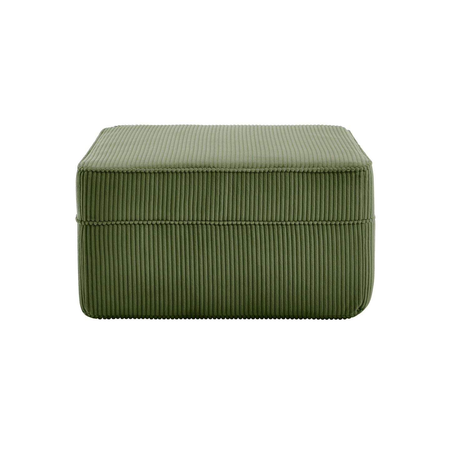 Martha Ottoman Corduroy -Green image 1