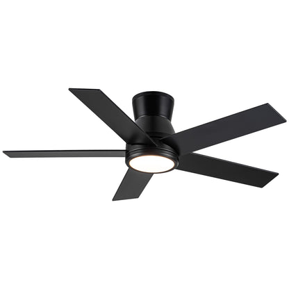 52" Black Lowe Profile Ceiling Fan with Light image 11
