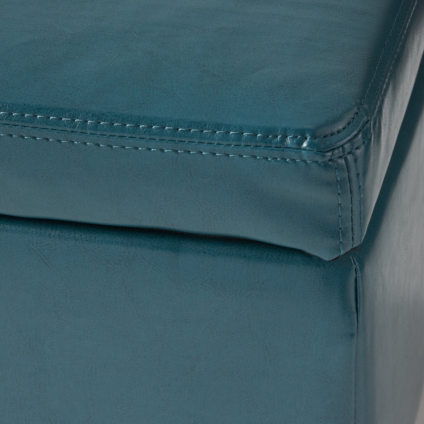 Upholstered PU Leather Storage Ottoman, Solid Wooden Legs (old sku 57742.00TEL) image 11