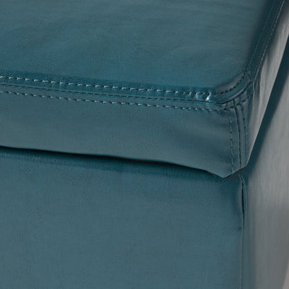 Upholstered PU Leather Storage Ottoman, Solid Wooden Legs (old sku 57742.00TEL) image 11