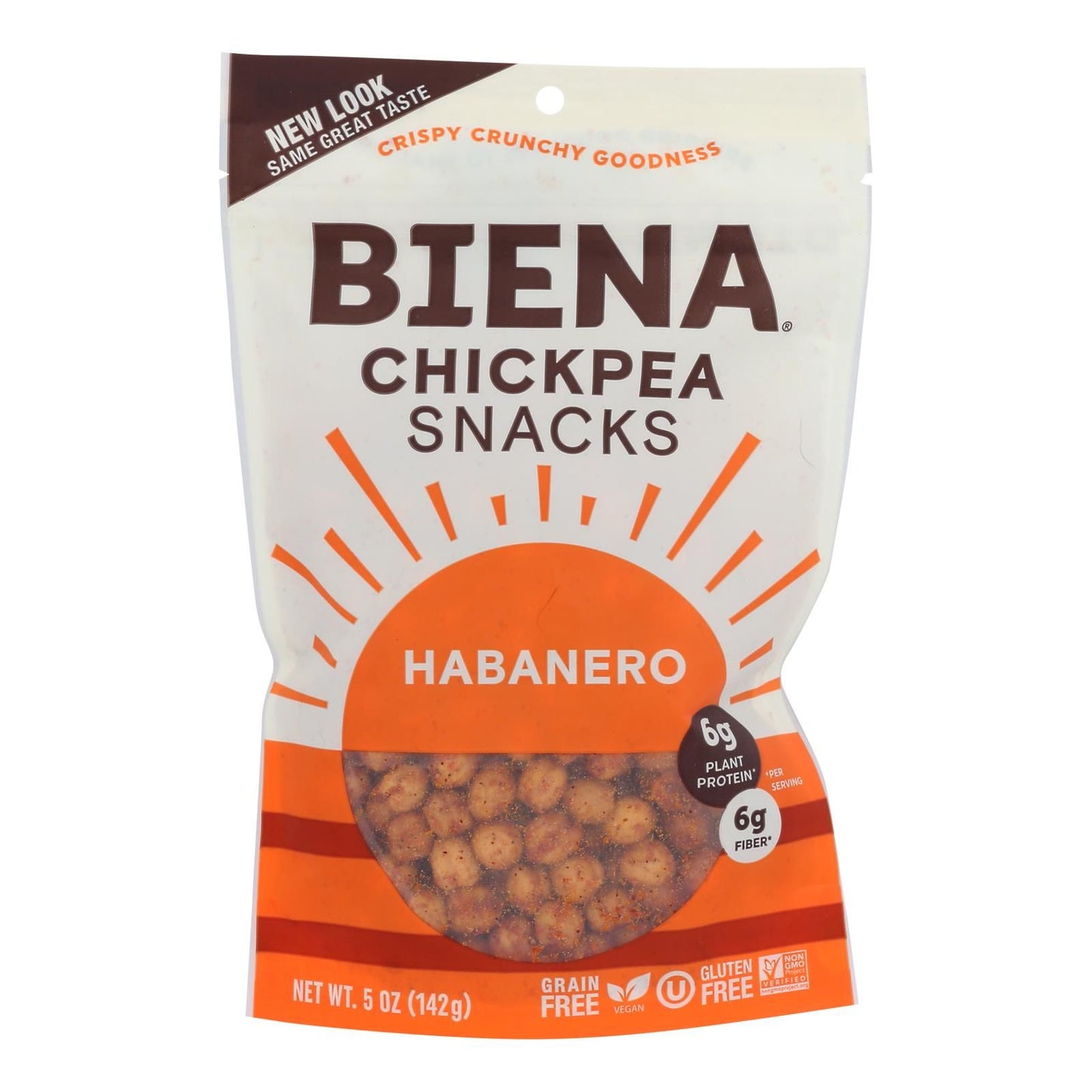 Biena Chickpea Snacks - Habanero - Case Of 8 - 5 Oz. image 2