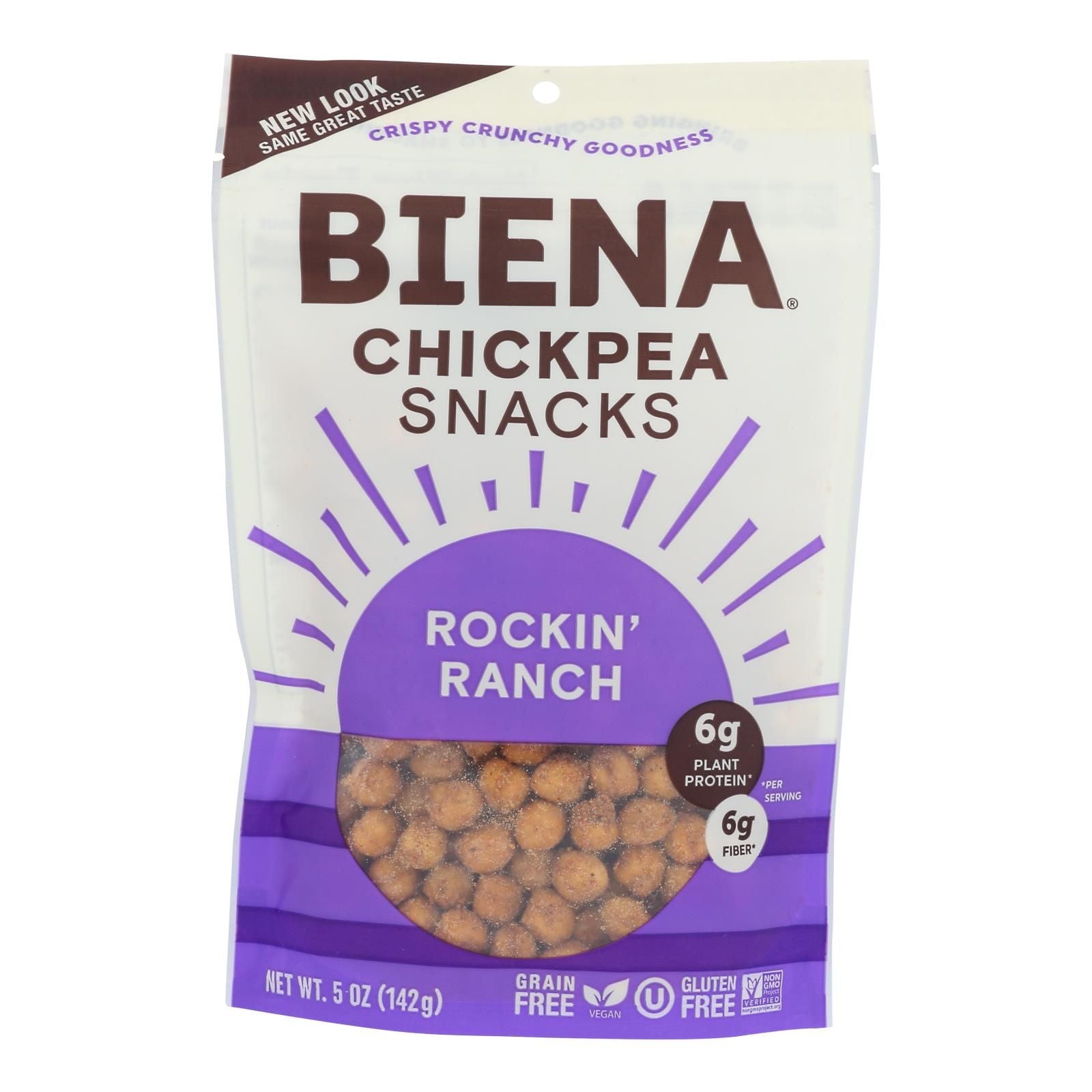 Biena Chickpea Snacks - Rockin' Ranch - Case Of 8 - 5 Oz. image 2