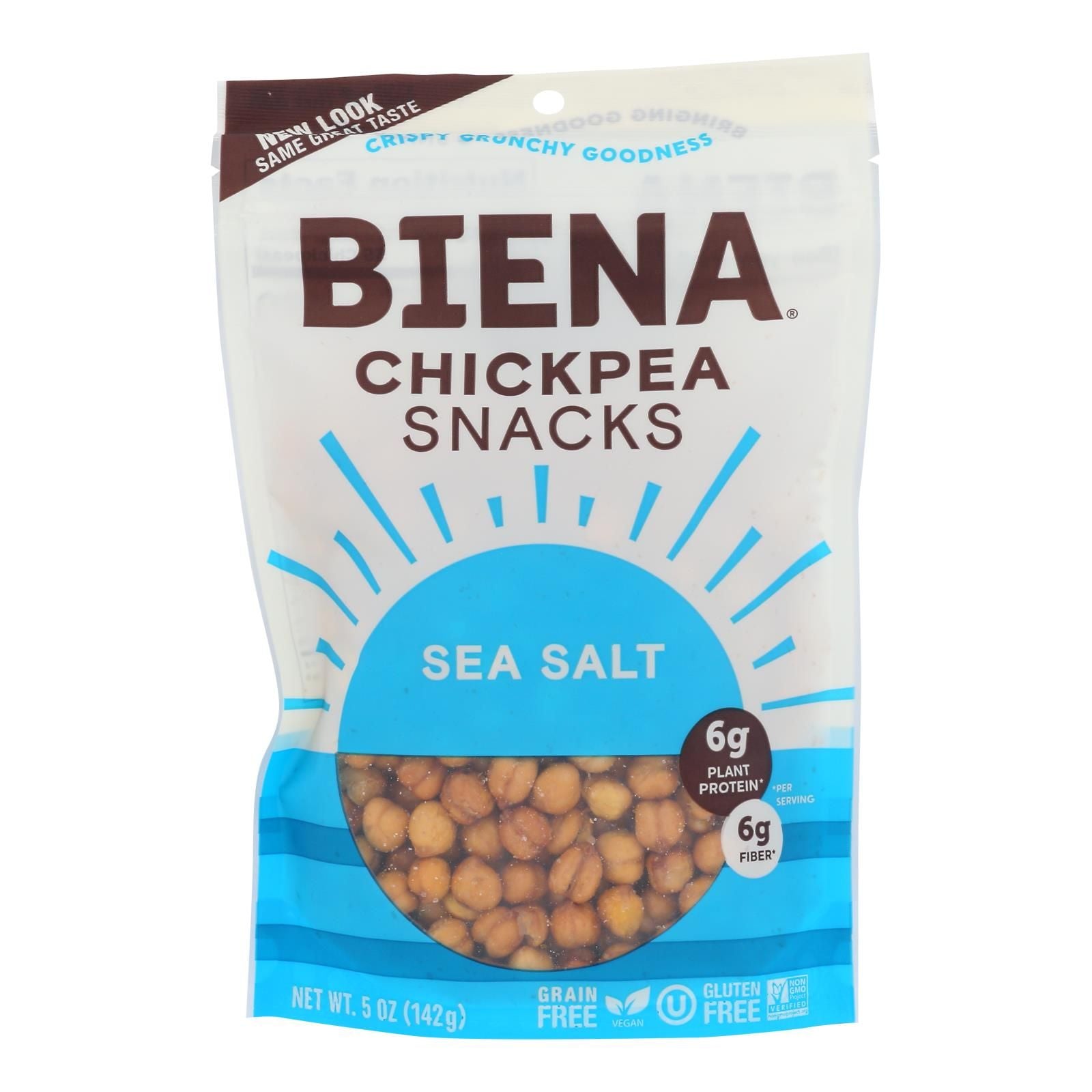 Biena Chickpea Snacks - Sea Salt - Case Of 8 - 5 Oz. image 2