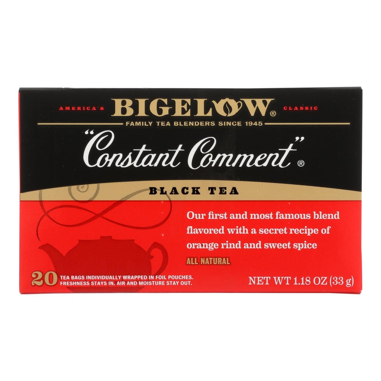 Bigelow Tea Constant Comment Black Tea - Case Of 6 - 20 Bags image 1