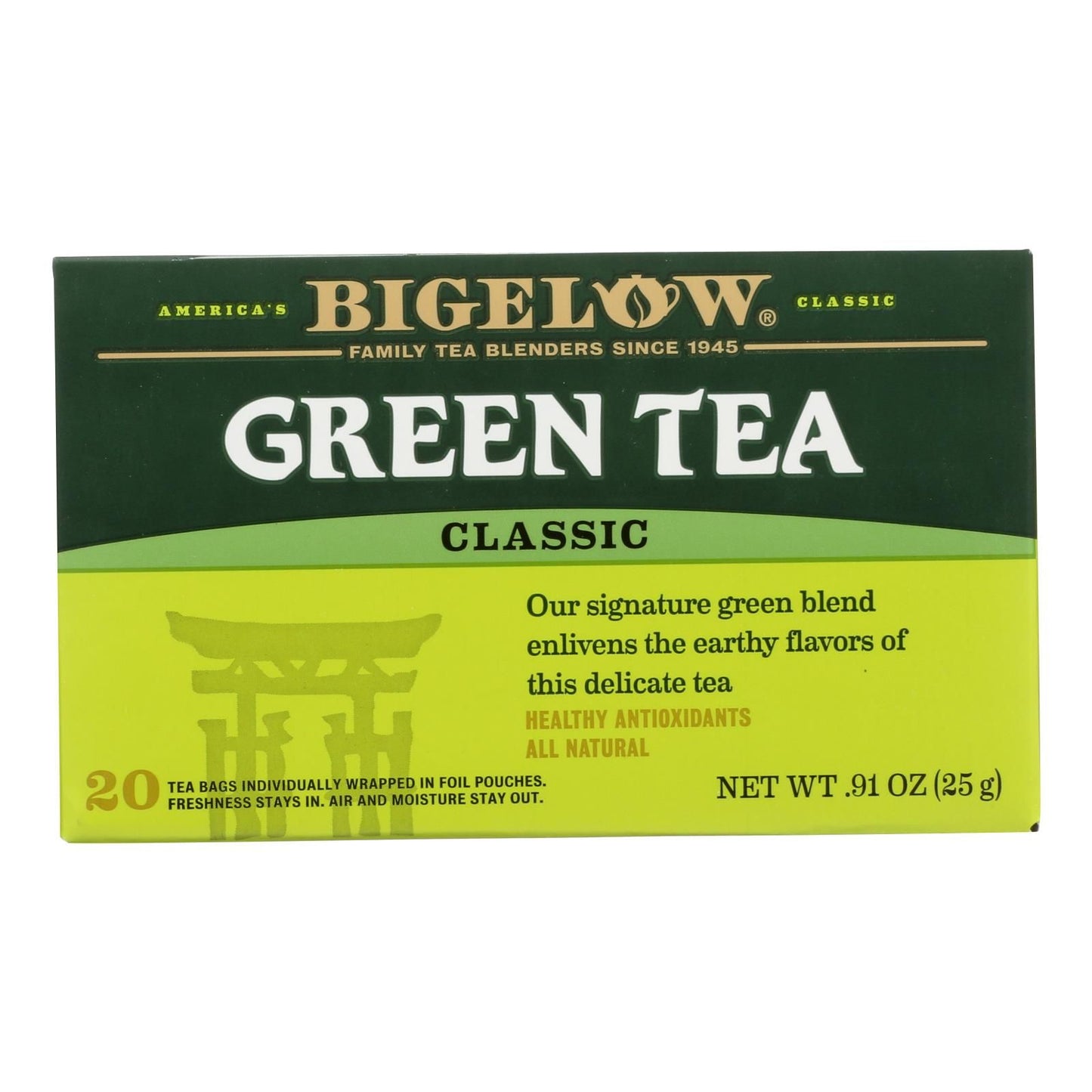 Bigelow Tea Green Tea - Classic - Case Of 6 - 20 Bag image 1